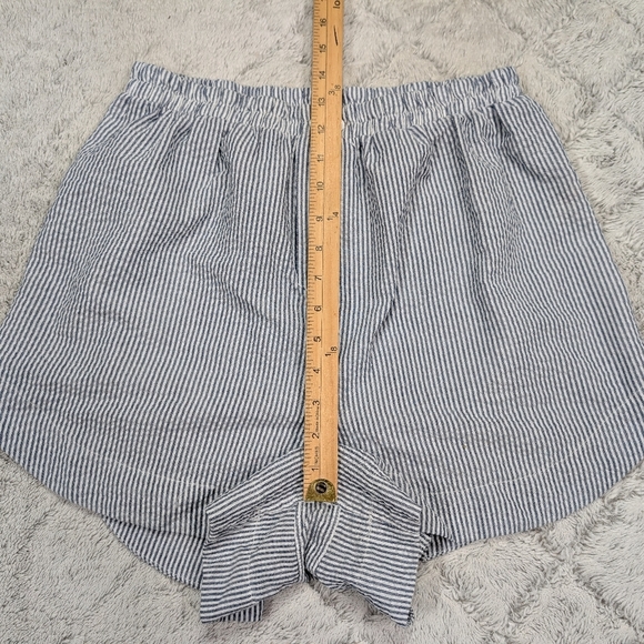 Free People Shorts Womens S Blue Stripe Cloud Nine Boxers Searsucker Lounge - Picture 4 of 8